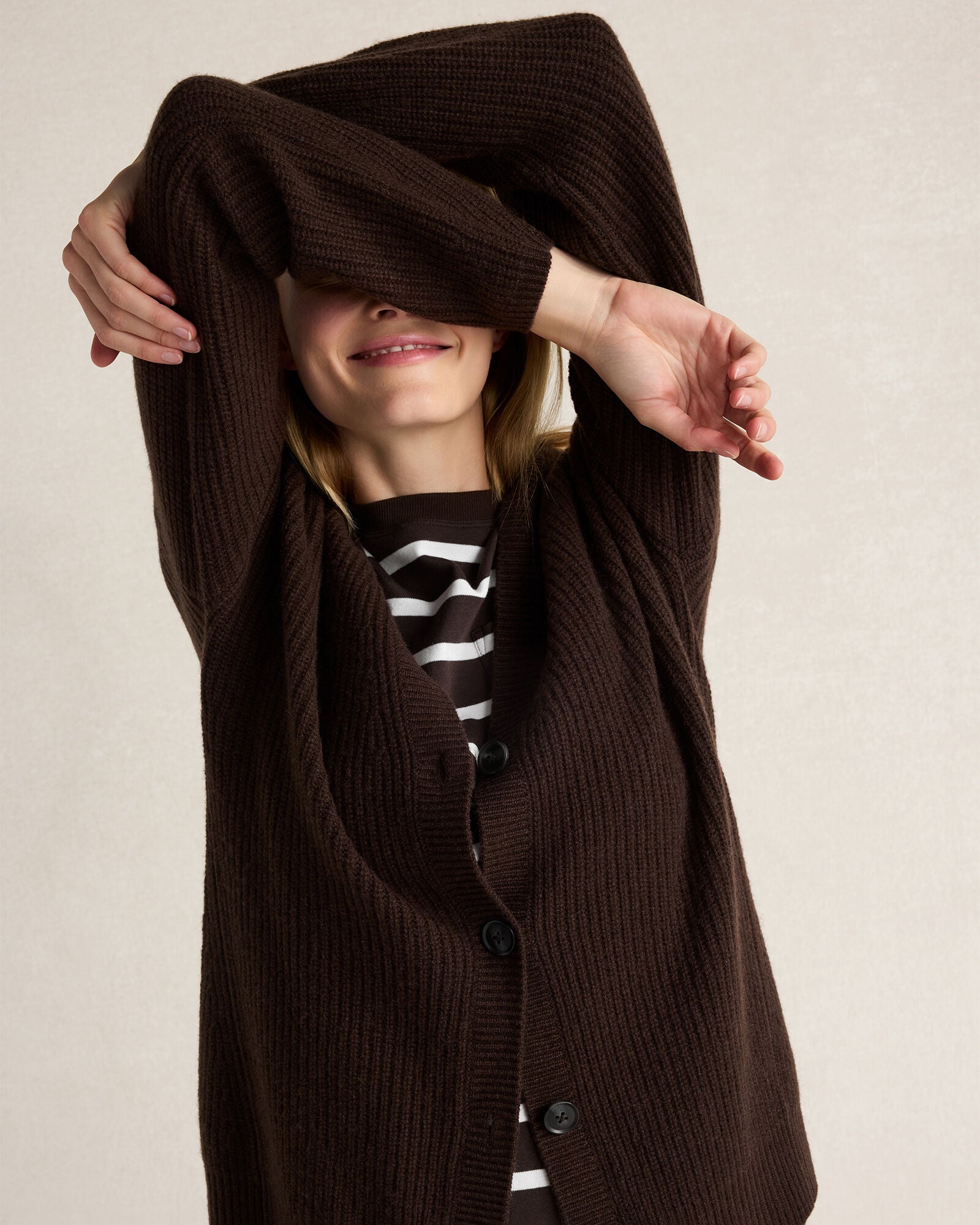 HAVEN Cashmere Shaker Stitch Cardigan