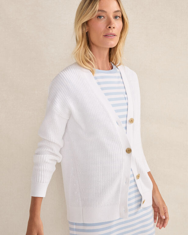 HAVEN Organic Cotton Shaker Stitch Cardigan