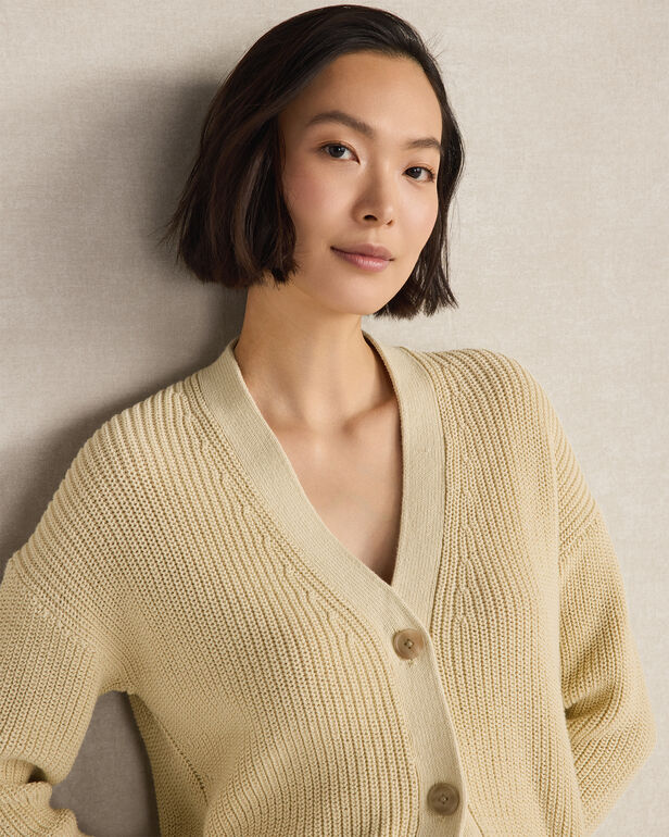 HAVEN Organic Cotton Shaker Stitch Cardigan