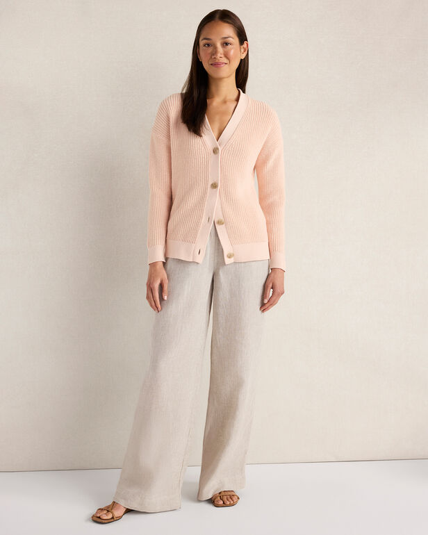HAVEN Organic Cotton Shaker Stitch Cardigan