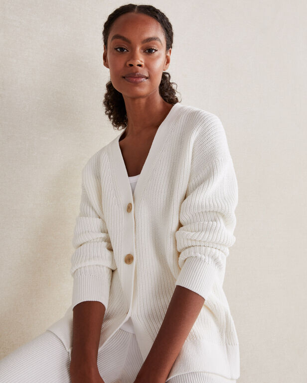 HAVEN Organic Cotton Shaker Stitch Cardigan