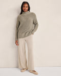 HAVEN Organic Cotton Shaker Stitch Roll Neck Sweater