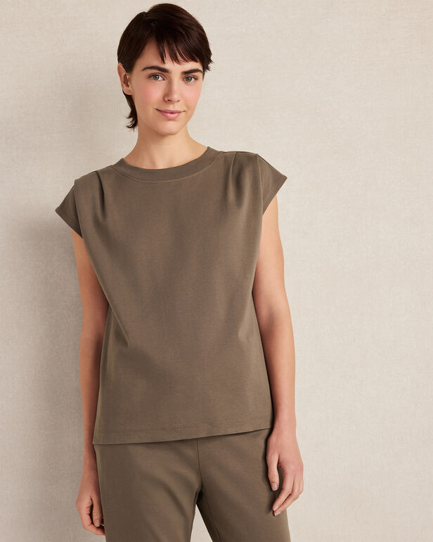 HAVEN Organic Cotton Interlock Pleated Tee