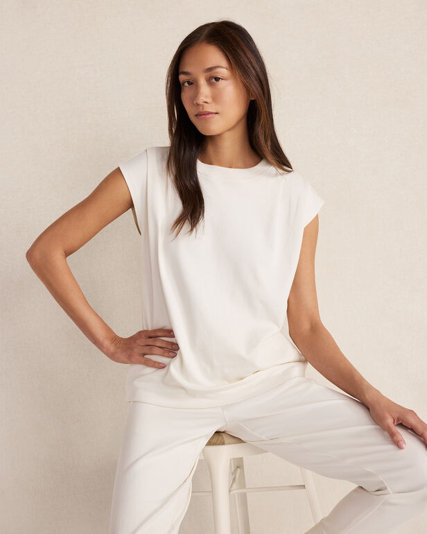HAVEN Organic Cotton Interlock Pleated Tee