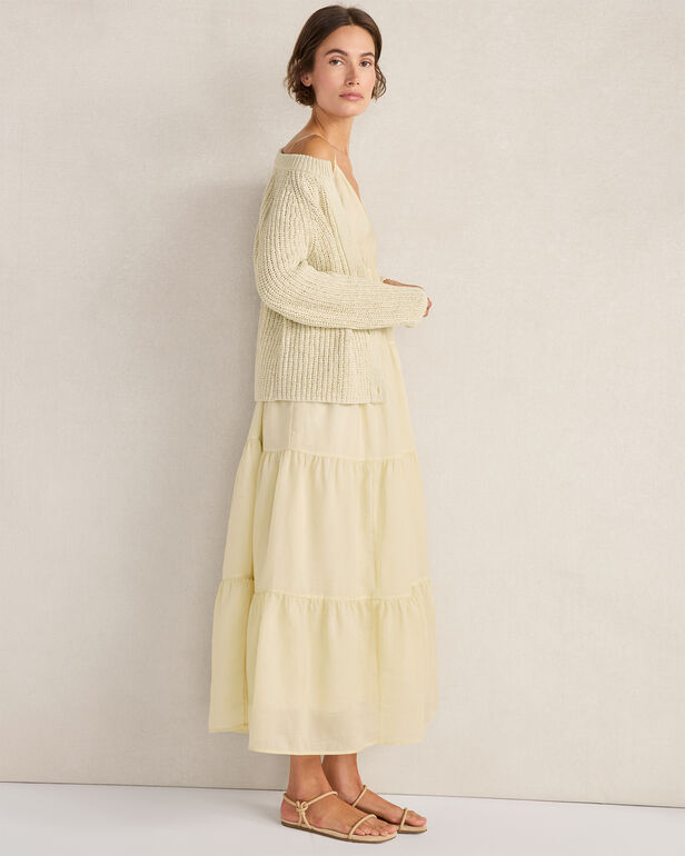 HAVEN Cotton Tape Yarn V-Neck Cardigan