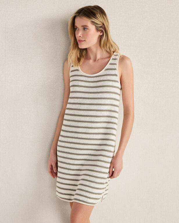 HAVEN Organic Cotton Textured Stripe Mini Dress