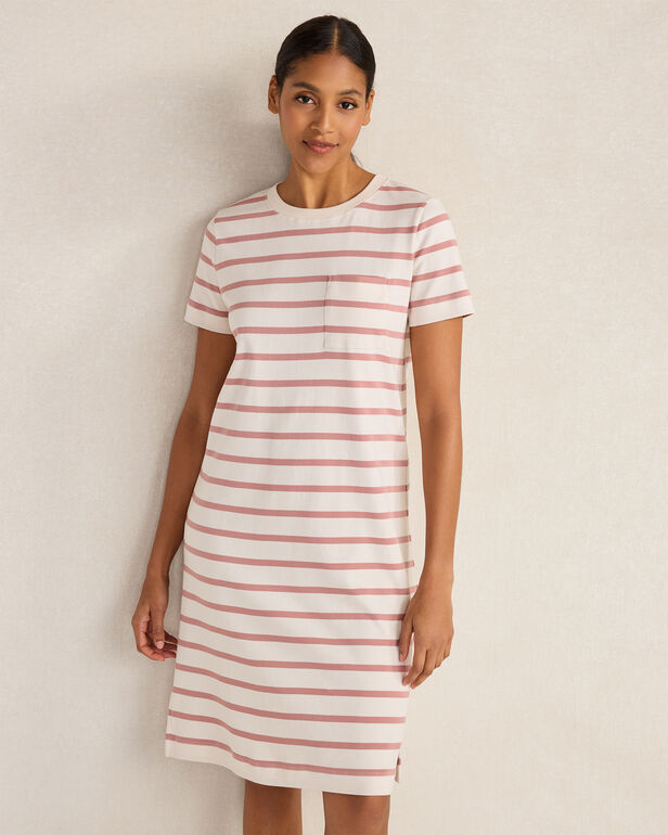 HAVEN Organic Cotton Interlock Striped T-Shirt Dress