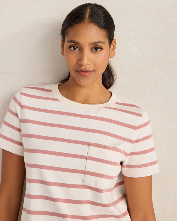 HAVEN Organic Cotton Interlock Striped T-Shirt Dress