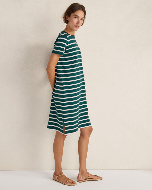 HAVEN Organic Cotton Interlock Striped T-Shirt Dress