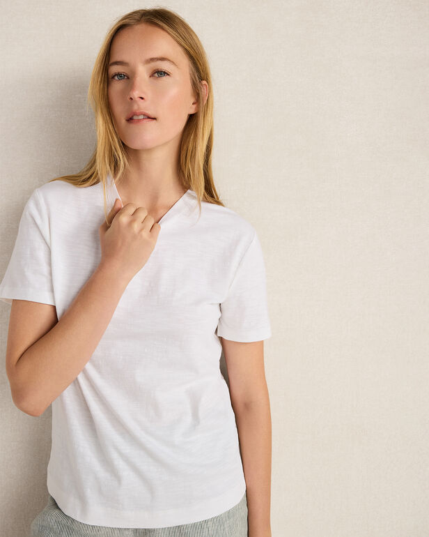 HAVEN Organic Cotton Slub Jersey Short Sleeve Tee