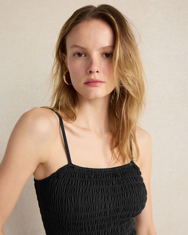 HAVEN Organic Cotton Linen Strappy Midi Dress