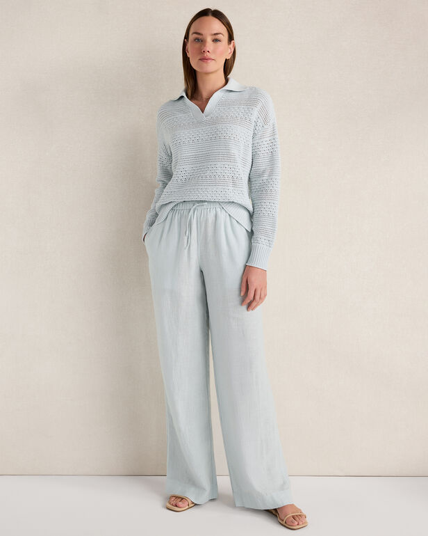 HAVEN Linen Wide Leg Drawstring Pants