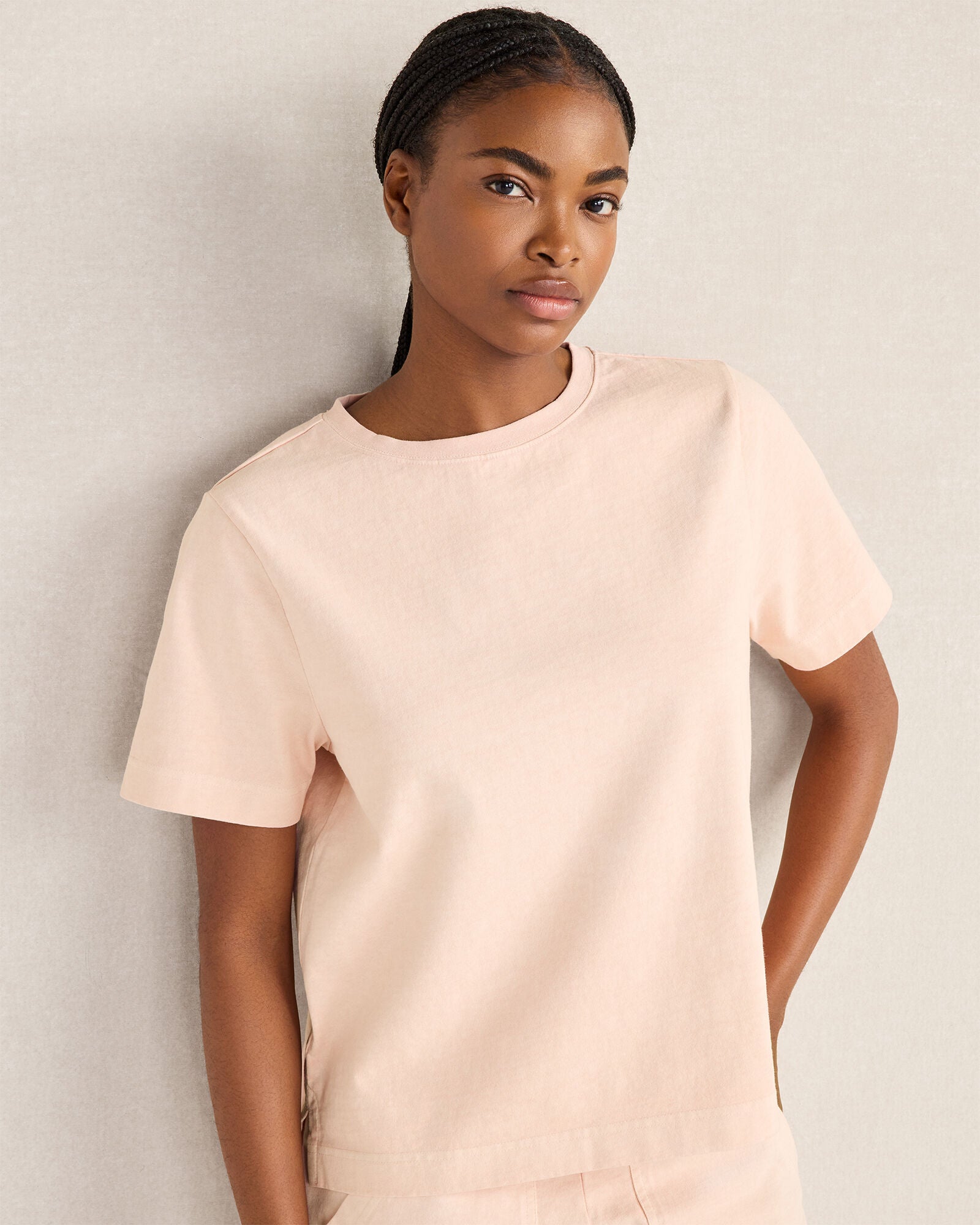HAVEN Garment-Dyed Organic Cotton Jersey Knit Tee