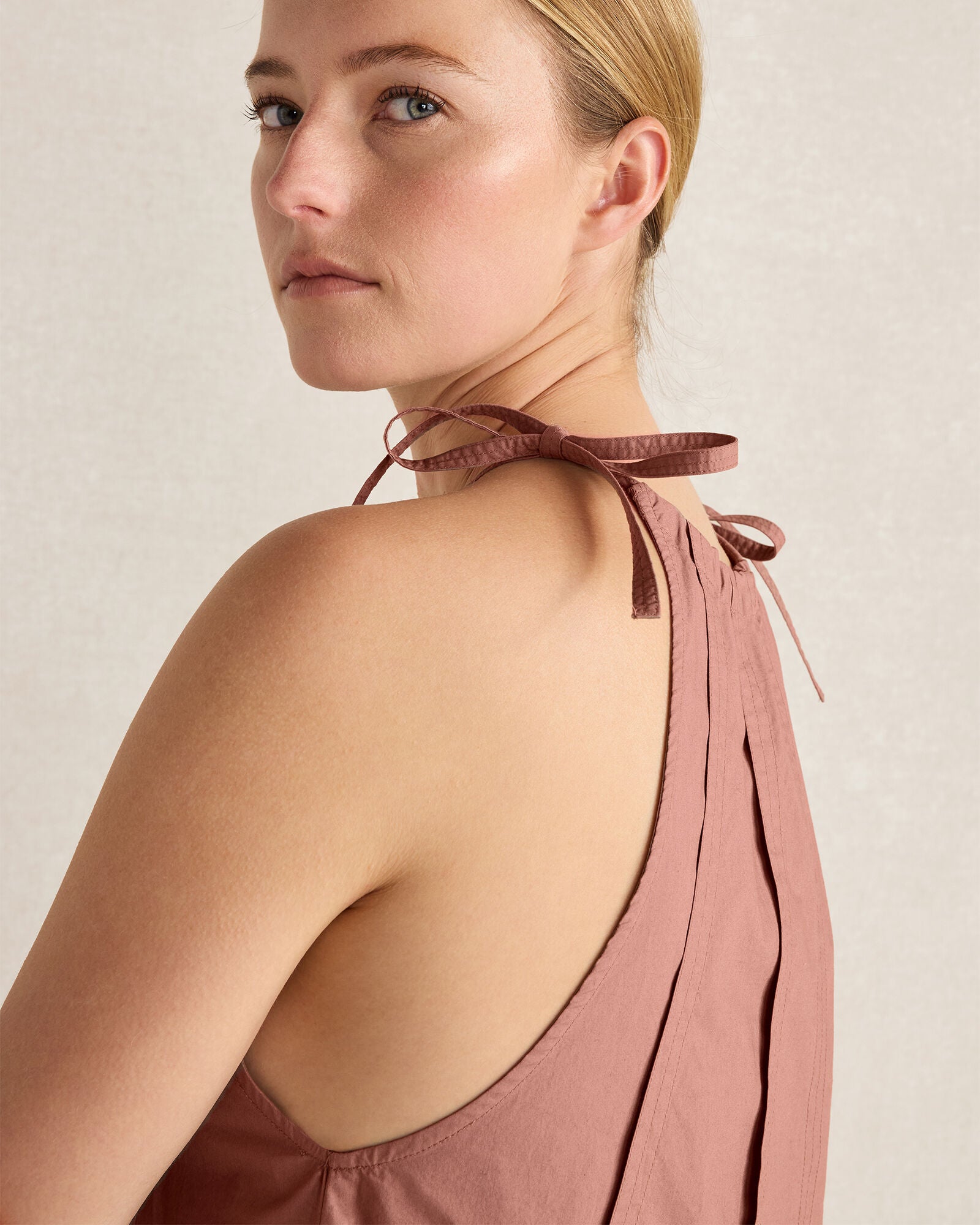 HAVEN Organic Cotton Poplin High Neck Top