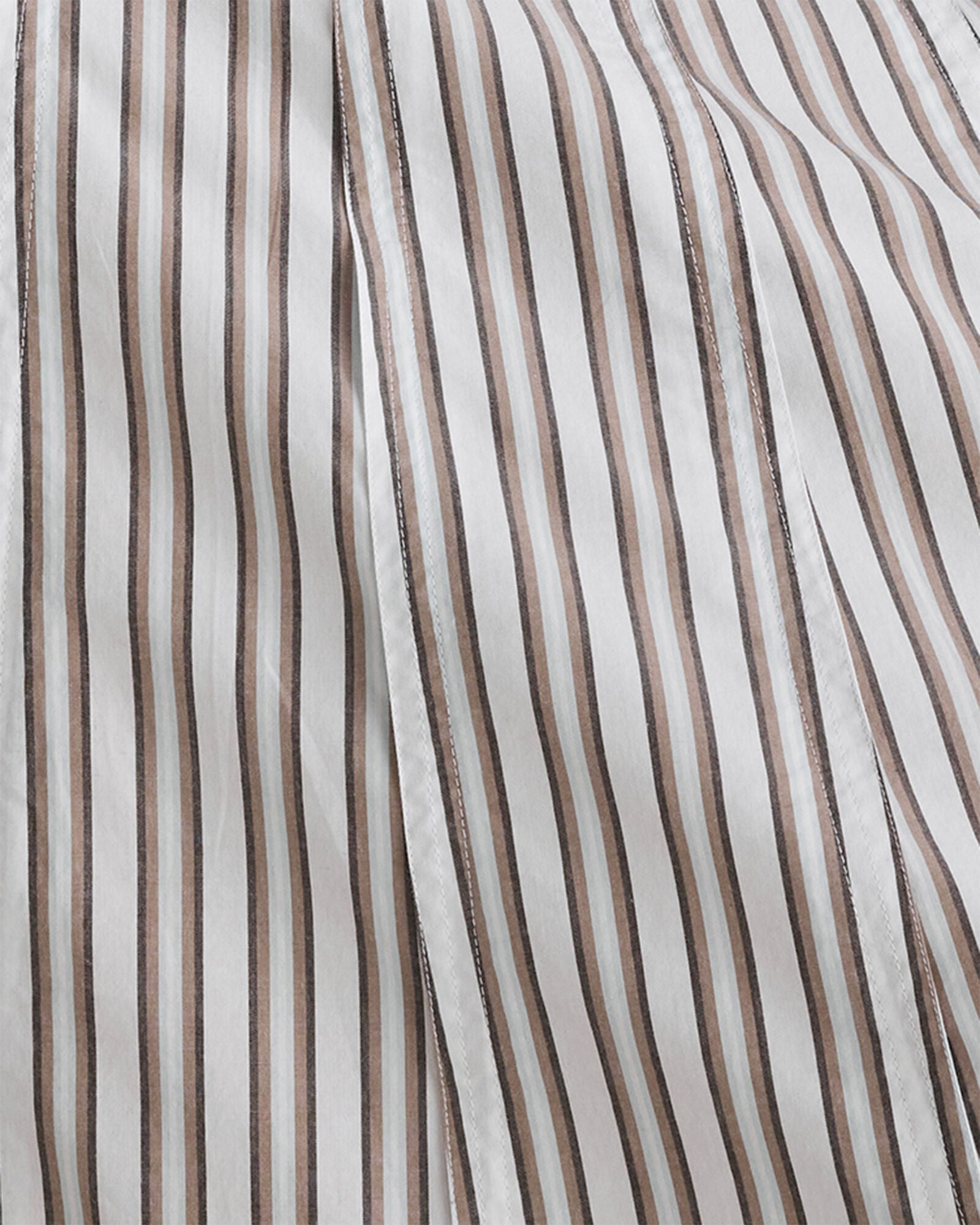 HAVEN Organic Cotton Poplin Stripe Drop Waist Skirt