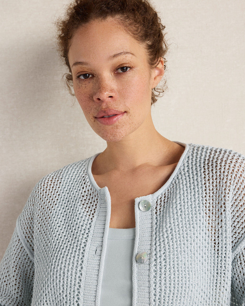 HAVEN Cotton Blend Open Stitch Cardigan