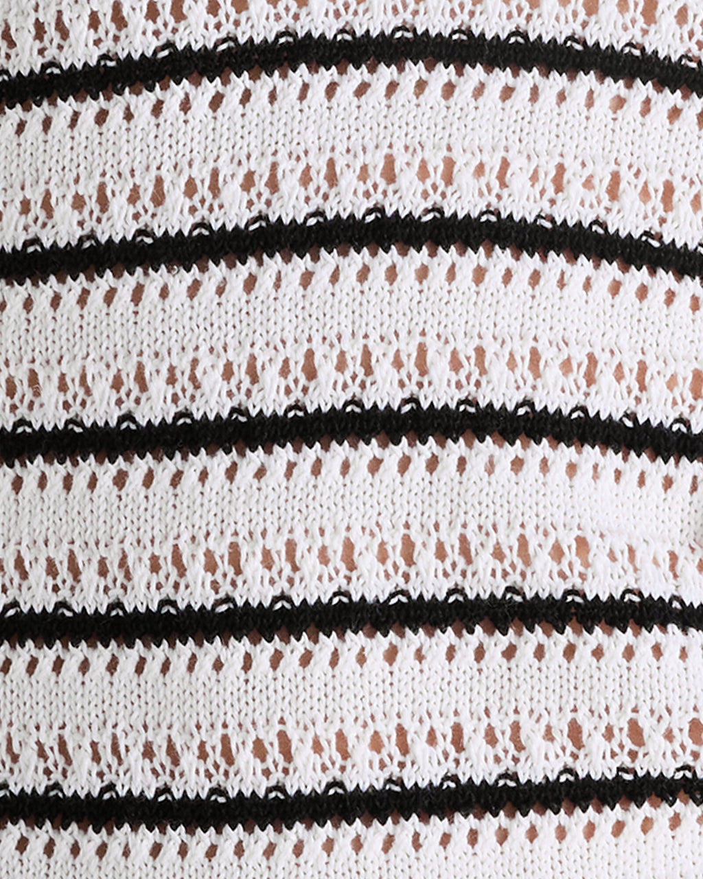 HAVEN Linen Cotton Blend Striped Open Stitch Hoodie