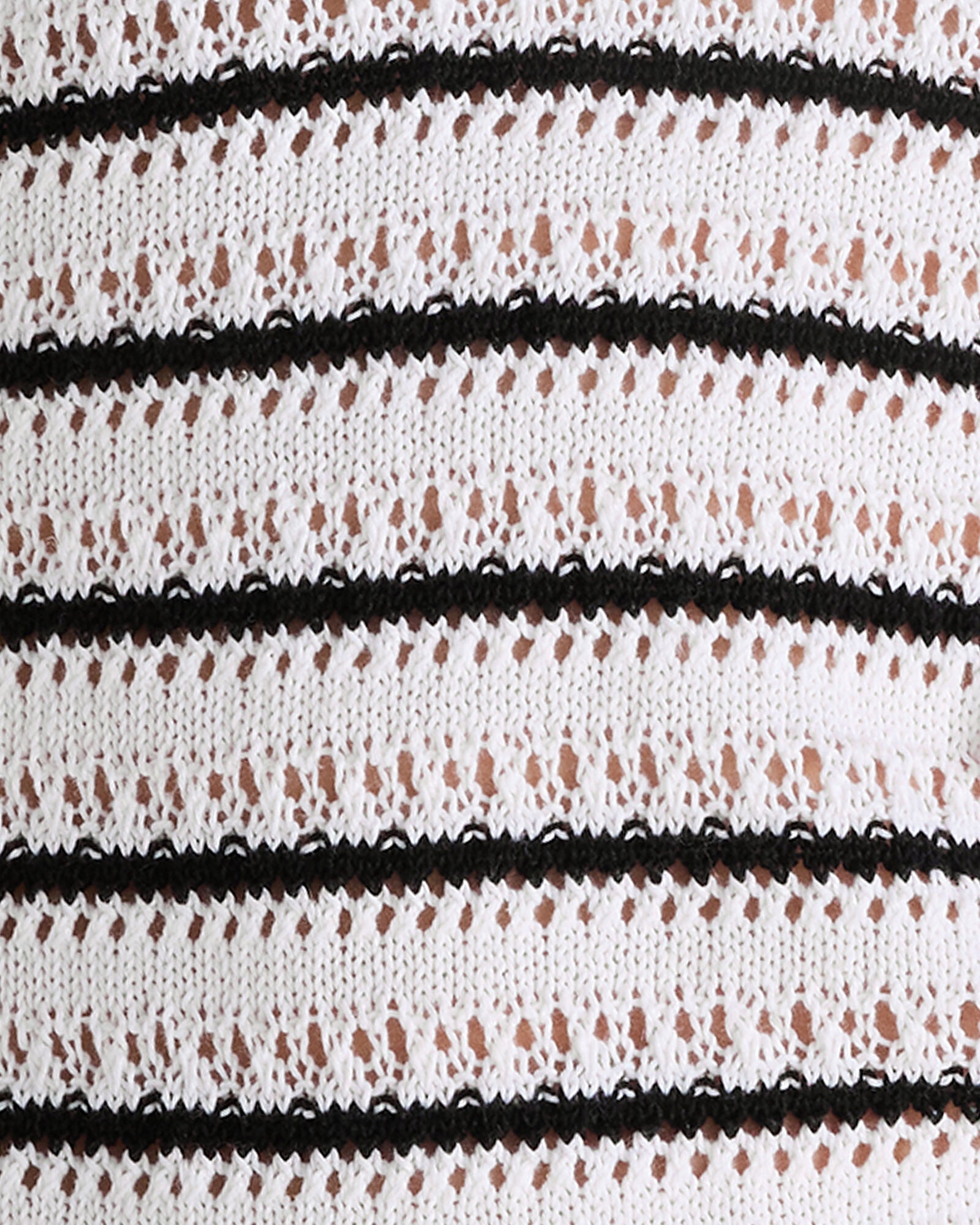 HAVEN Linen Cotton Blend Striped Open Stitch Hoodie