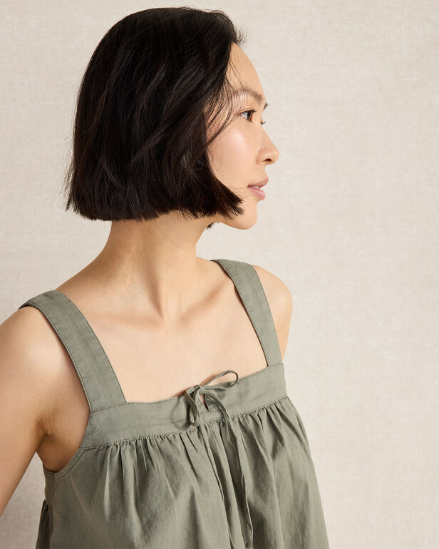 HAVEN Organic Cotton Linen Square Neck Top