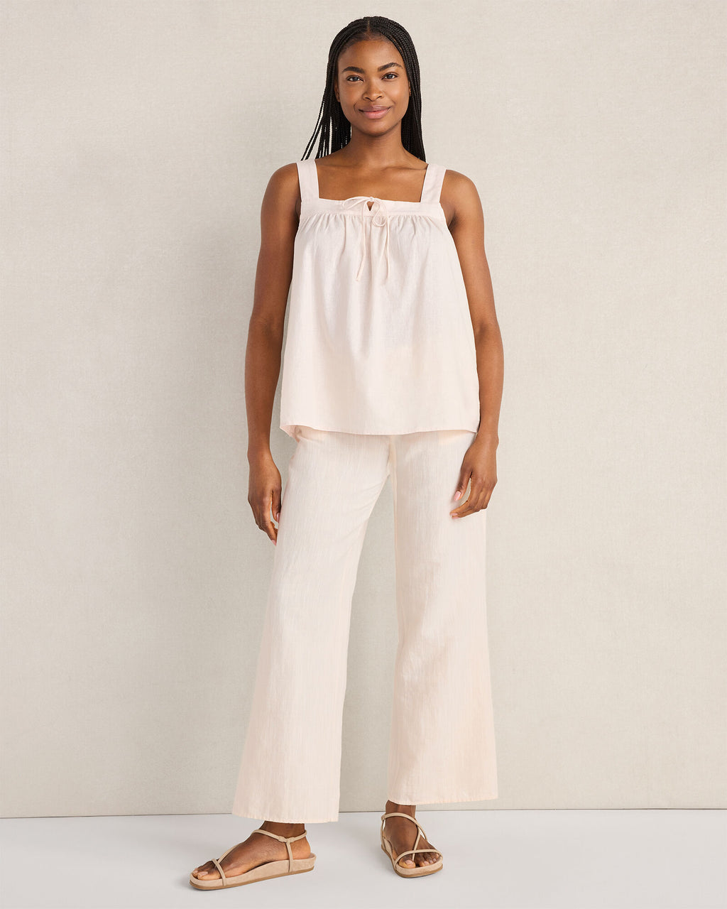 HAVEN Organic Cotton Linen Drawstring Pants