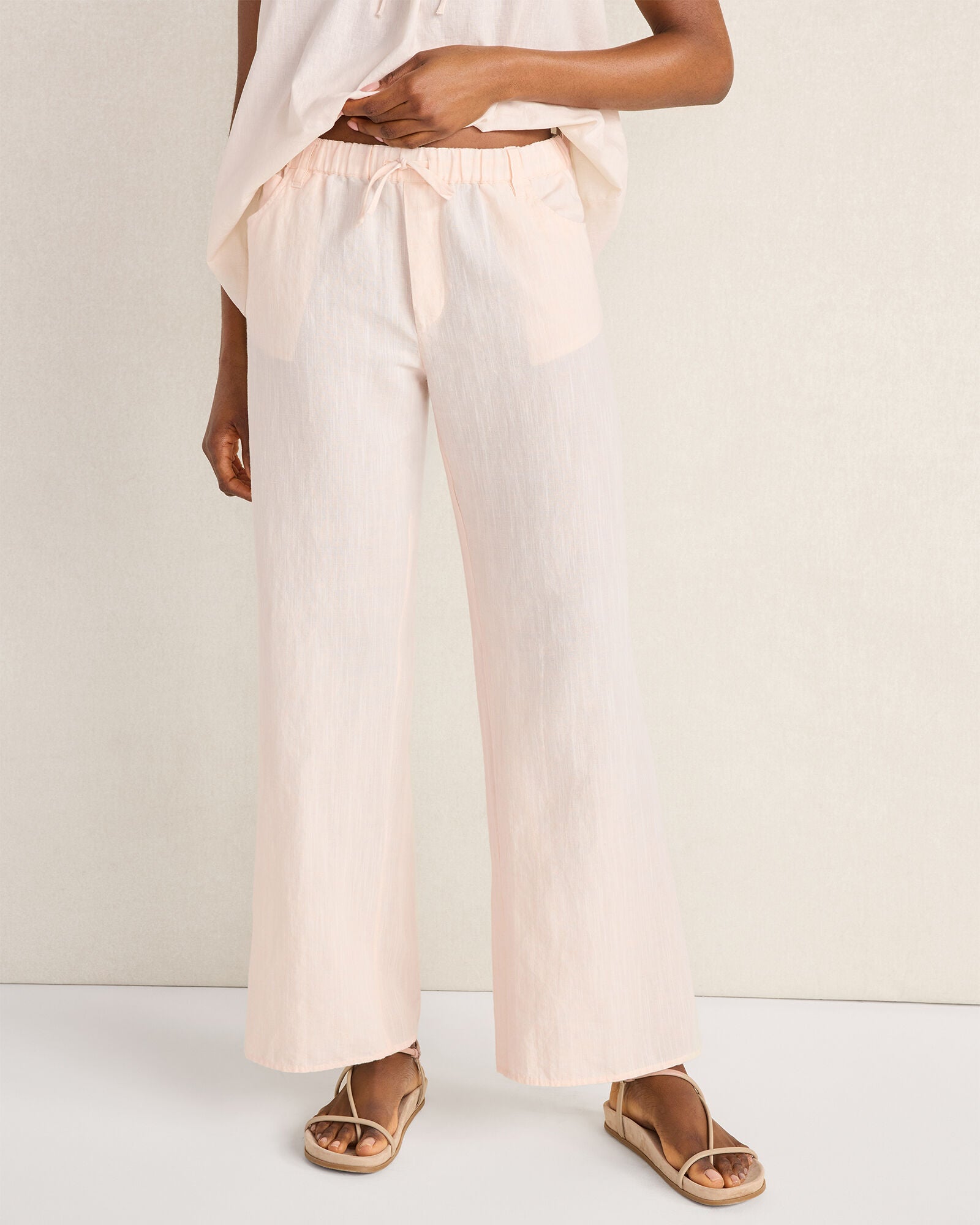 HAVEN Organic Cotton Linen Drawstring Pants
