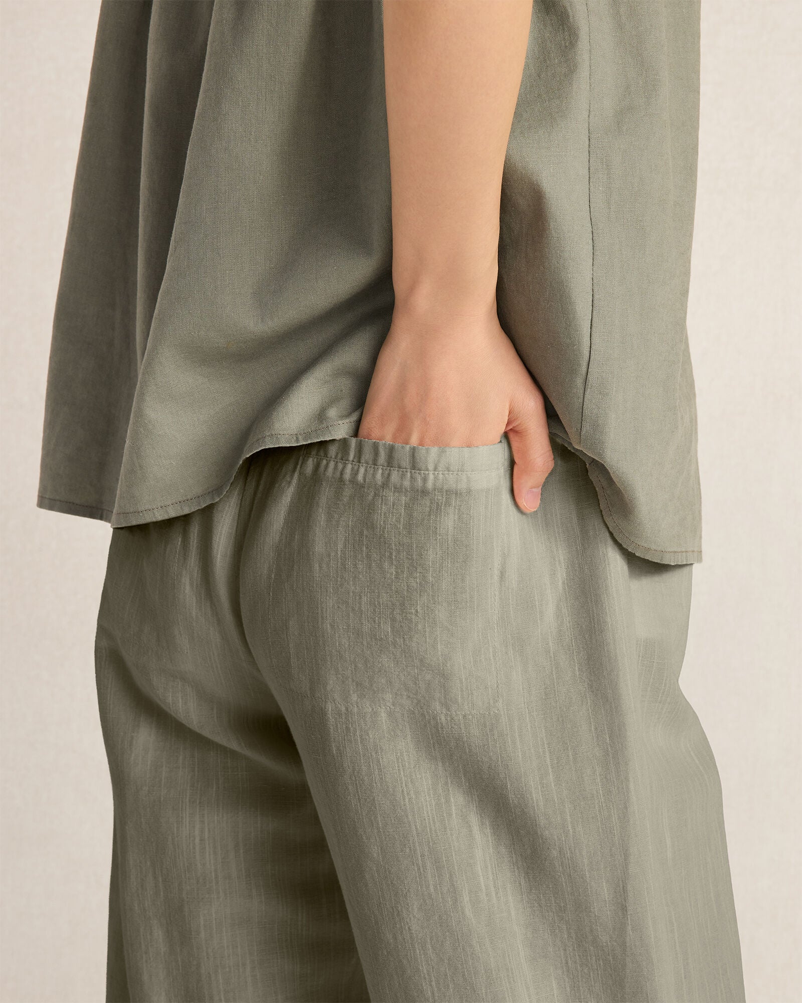 HAVEN Organic Cotton Linen Drawstring Pants