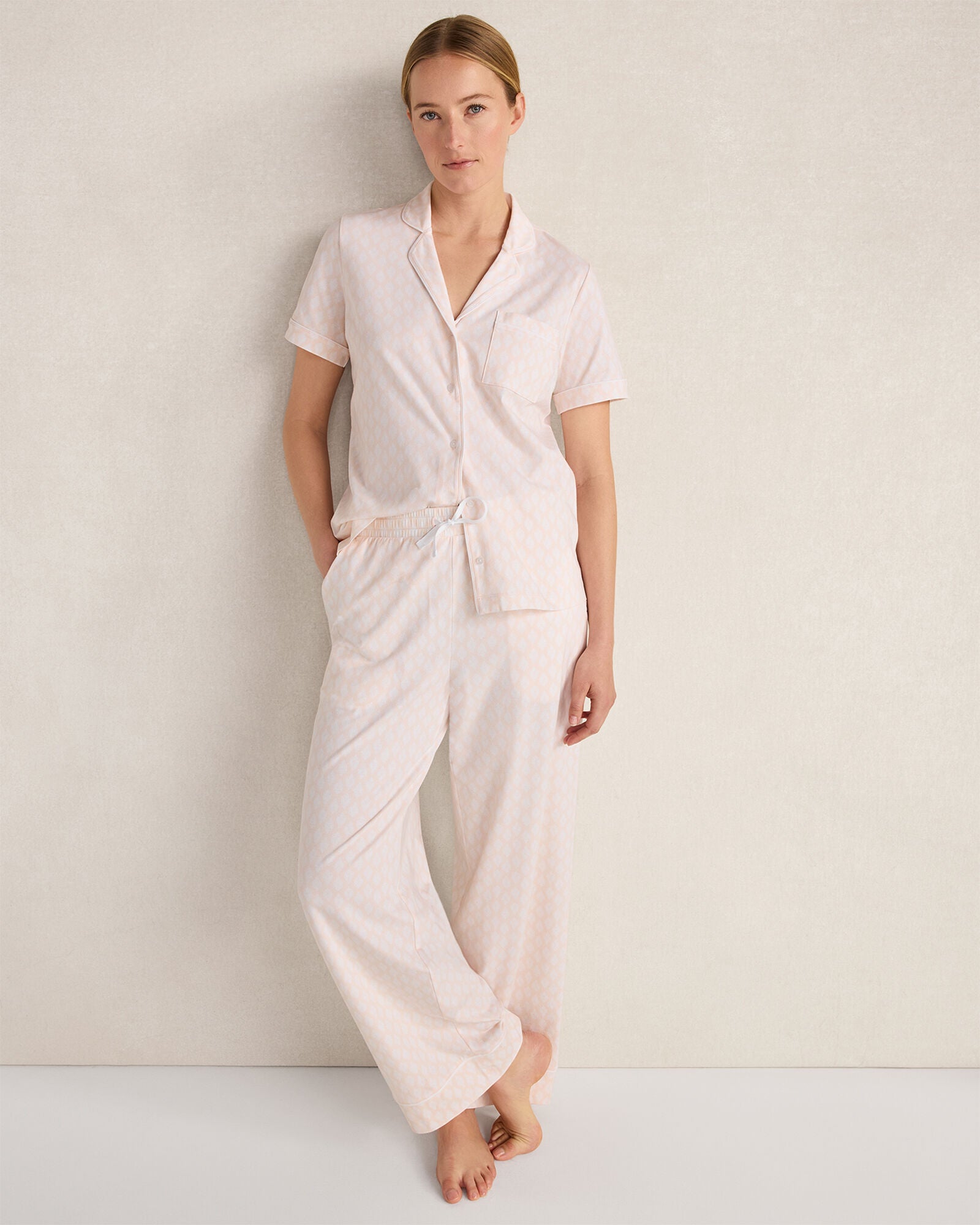 HAVEN Organic Cotton Jersey Medallion Foulard Pajama Pants