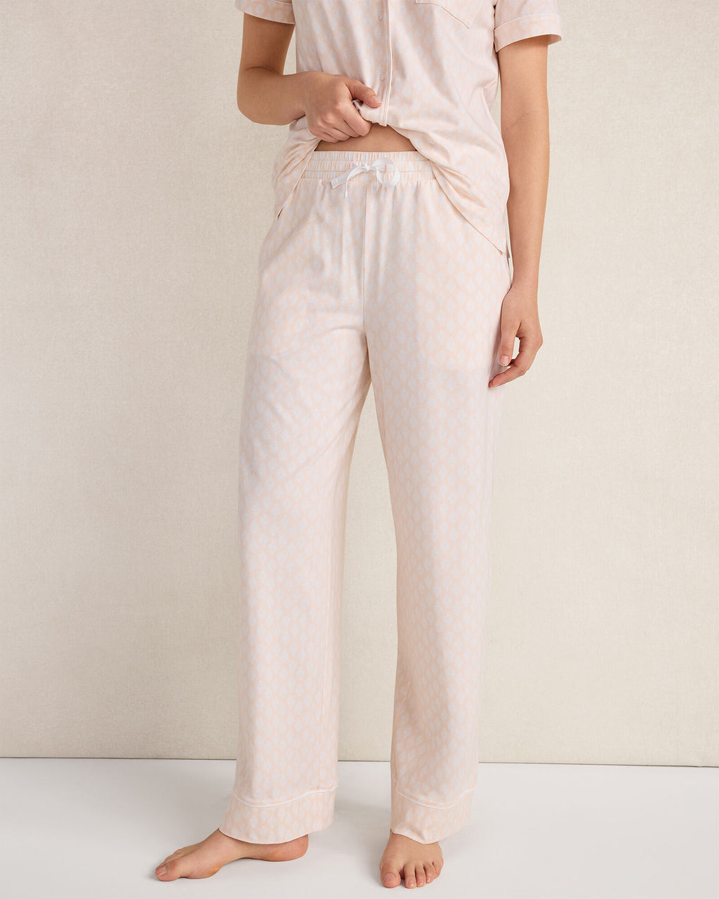 HAVEN Organic Cotton Jersey Medallion Foulard Pajama Pants